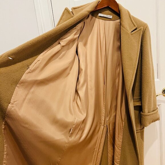 Larry Levine Women's Double Breasted Peacoat Wool Over Coat Size 14 - Picture 9 of 16